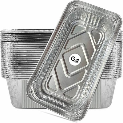 Aluminiumfolienschalen (250 x 132 x 70 mm) robuste Lebensmittelbehälter 39 Stück
