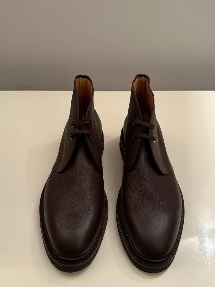 JOHN LOBB Hackney Grain Leather Chukka Desert Boots Mens Brown UK 11 EU 45 £1390 - Image 2 of 4