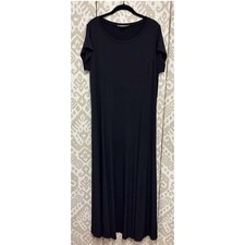 Michael Kors Black Maxi Dress Plus Size Short Sleeve Stretch Knit
