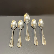 5 pcs ONEIDA Countess Heavy Stainless One Dinner/Soup Spoon 4 Teaspoons