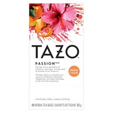 TAZO Passion Herbal Tea Bags, Hot or Iced, Caffeine Free, 20 Total Tea Bags
