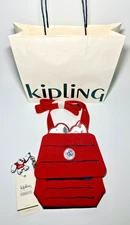 Kipling X Peanuts Crossbody Bag Purse Red Snoopy House Doggy Print New SOLD OUT!