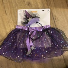 Witch Tutu Hat Headband Halloween Costume Cosplay 2 Piece Set
