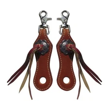 Showman Scalloped Leather Slobber Straps