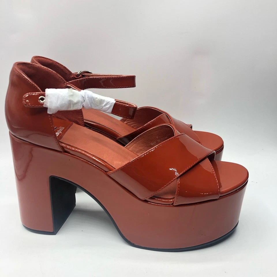 Sandalias Jeffrey Campbell Sevrine polvorientas de charol óxido talla 9 Foto 4 de 4