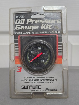 #ad Sunpro CP7982 Custom Line Oil Pressure Gauge 2quot; Mechanical New Sealed Free Ship $18.99
