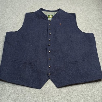 Hammerschmid Herren Weste Größe DE-68 UK-58 Marineblau Wolle Baumwolle Trachten