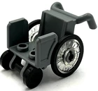 Lego New Dark Bluish Gray Minifigure Utensil Wheelchair Seat with Open Sides