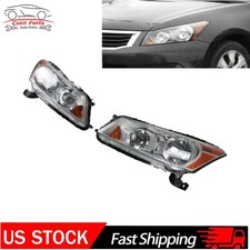 Headlights Black Housing Leftright Pair For 2008-2012 Honda Accord 4dr Sedan Headlights Black Housing Leftright Pair For 2008-2012 Honda Accord 4dr Sedan