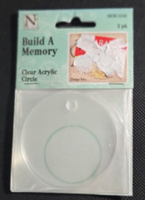 2 Pack CLEAR ACRYLIC CIRCLE Build A Memory by Nicole 2008 NEW