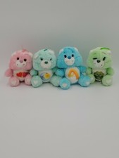 LOT 4 Mini 6" Care Bears Love-A-Lot, Bedtime, Wish, Good Luck, Vintage 1983