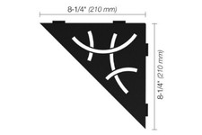 Schluter SHELF-E - Triangular Curve Design - Matte Black - SES1D6MGS