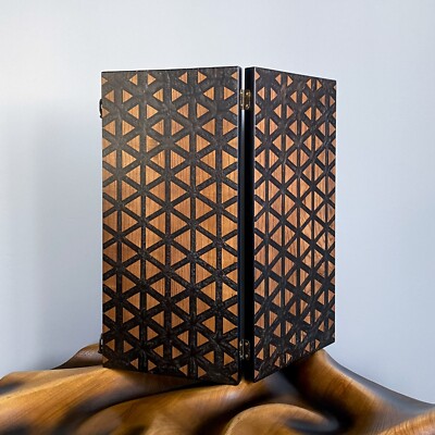 Handcrafted Resin & Wood Backgammon Set   Black Triangle Design, Modern & Elegan