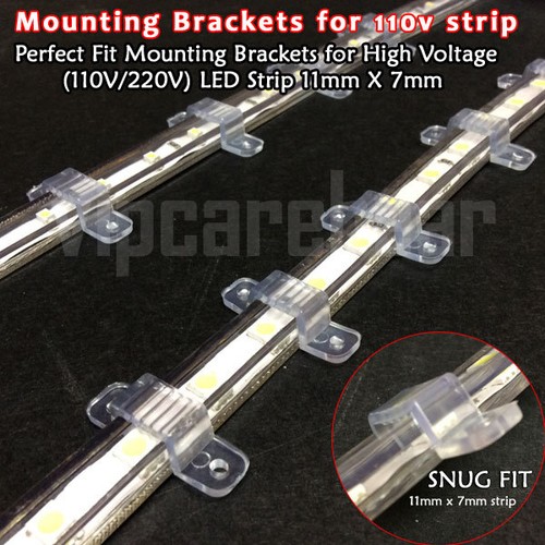 20 Stück PVC Halterung für 110V Hochvolt SMD LED StripLight (11mm x 7mm) - Bild 1 von 3