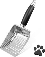 Cat Litter Scoop Aluminum Alloy Sifter Non-Stick Kitty Metal Scooper Heavy Duty