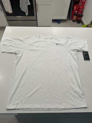 Nike Dri-Fit White UV 40+ Shirt Jersey Just Do it Michael Jordan XL 