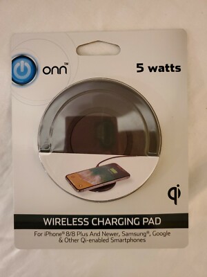 ONN 5W WIRELESS CHARGING PAD-IPHONE 8/8PLUS & NEWER-SAMSUNG/GOOGLE
