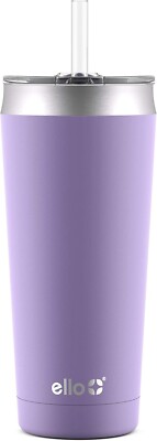 Ello Beacon Vacuum Insulated Stainless Steel Tumbler w/ Slider Lid + Straw 32oz