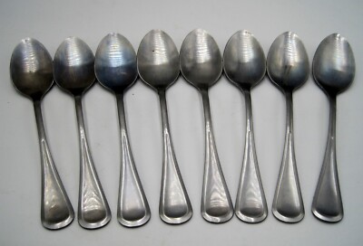 Set of 8 - Soup Spoons ZXS Stainless Flatware Lot Satin Finish | eBay