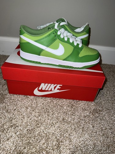 Nike Dunk Low Chlorophyll/White/Vivid Green Grade School Size 6Y DH9765-301 | eBay