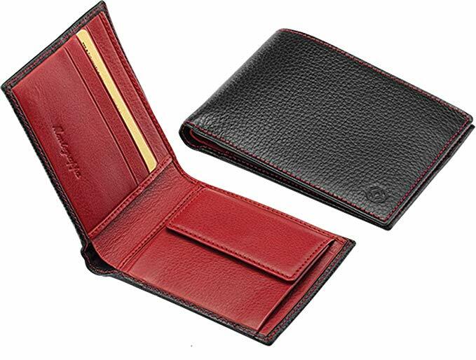 КОШЕЛЕК MONTEGRAPPA LEATHER COLLECTION КОЖАНЫЙ ЧЕРНЫЙ КРАСНЫЙ A72033CR 41590₽