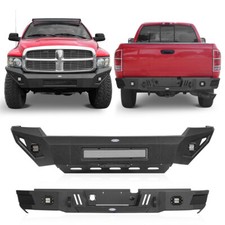 Steel Front Rear Bumper For 2003 2004 2005 Dodge Ram 2500 3500 Wled Spotlights