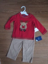 NWT Boys, 0/3, 6/9,12,18 Months, Holiday/Christmas 2-Pc. Reindeer Outfit-Cute