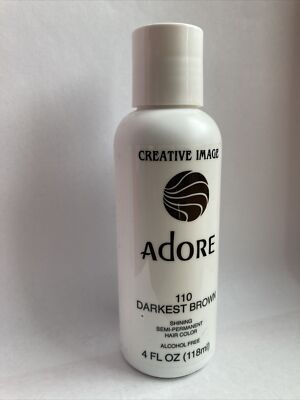 3X Adore Creative Image Semi Permanent Hair Dye Color 118 ml,# 110 DARKEST BROWN