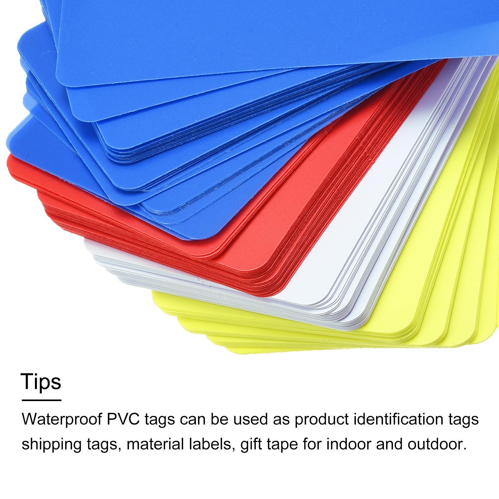 Étiquettes PVC Imperméables QUARKZMAN - Lot De 100, 2x3 Cm, Avec œillet Pour Marquage Extérieur
