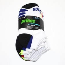 Prince Boys Low Cut Athletic Socks for Active Kids 6 Pack Size 9-2.5 Multicolor