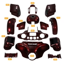 Fairings Body Work Kit Fit For Harley CVO Street Glide 2014-2023 Twisted Cherry