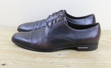 Prada Shoes Mens 11 Brown Leather Derby Oxfords Dress Shoes Formal 44 Italy