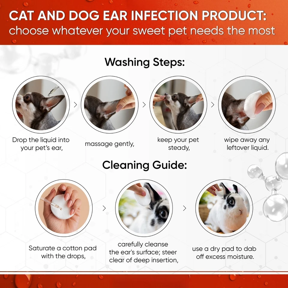 OTIC+ Gotas para infecciones de oído de perro | Nano plata y clorhexidina | 2 OZ Foto 4 de 4