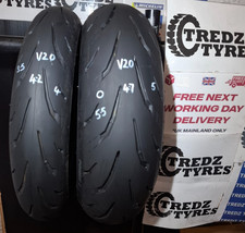 Michelin Power 6 190/55/17 &120/70/17 Motorcycle Tyres Partworn V20