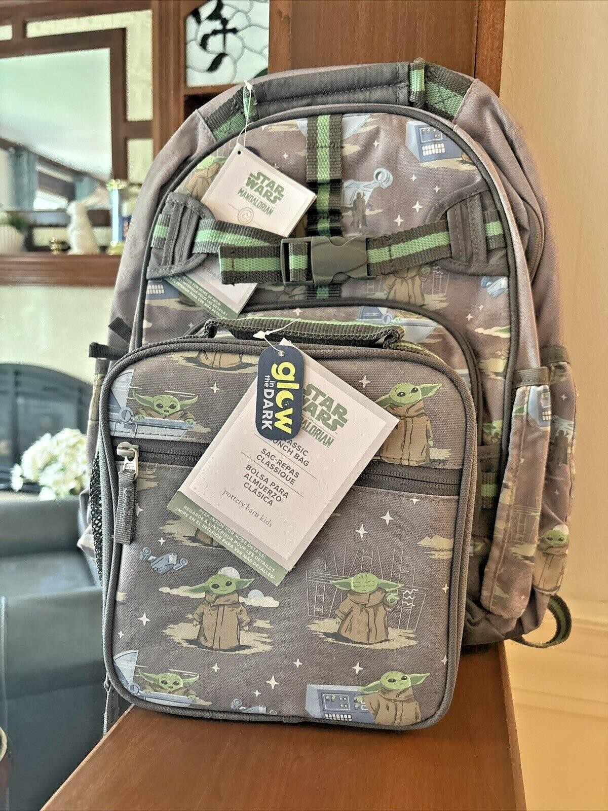 Pottery barn School STAR WARS Grogu  BACKPACK Disney Mandalorian+ Lunch 🚀 n