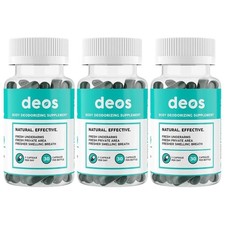 3PACK DEOS Internal Deodorant Supplement   Full Body Deodorizer - 90 Capsules 