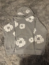 Denim Tears Cotton Wreath Grey Hoodie Size L