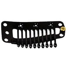 20 Pcs Clip on Human Hair Extensions Clips for Wigs Snap Comb Rubber