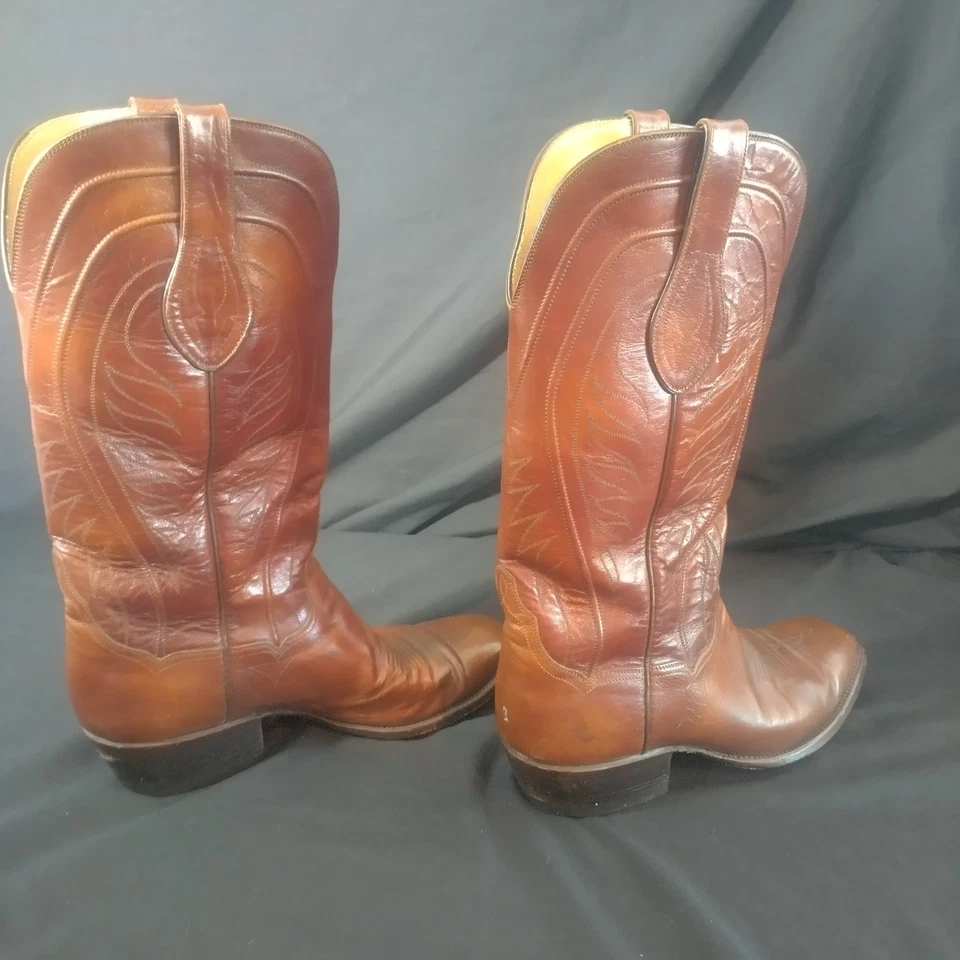 Botas de caubói vintage TO Stanley 8,5 D masculinas (10,5 D femininas) excelente estado - Imagem 4 de 4