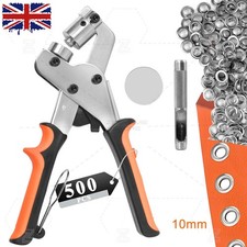 EYELET PLIERS HOLE PUNCH COMPLETE TOOL KIT SET WITH 500PCS EYELETS CRAFT KIT