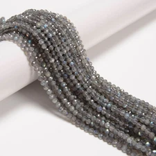 Natural Labradorite Faceted Round Beads Size 2mm 3mm 4mm 5mm 15.5" Strand