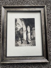 MARY JENKS COULTER, LISTED CALIFORNIA MISSION CAPISTRANO ETCHING PRINT, SIGNED
