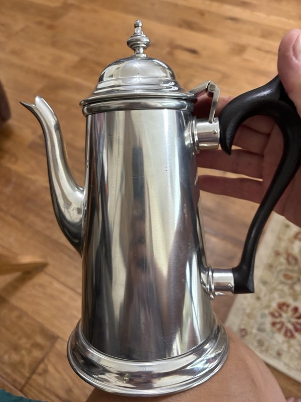 beautiful Kirk stieff pewter Coffee Pot From Colonial Williamsburg Collection