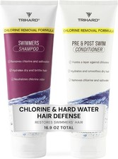 TRIHARD Chlorine Defense Swim Shampoo and Conditioner Combo, Protect and Hydr...