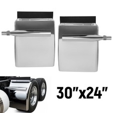 Pair Stainless Steel 30x24 Quarter Fender Wflush Mount Bracket For Semi Truck Pair Stainless Steel 30x24 Quarter Fender Wflush Mount Bracket For Semi Truck