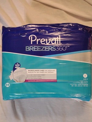 Prevail Breezers360 Adult Briefs - Size 2  - Ultimate Absorbency  | 18 Count NEW
