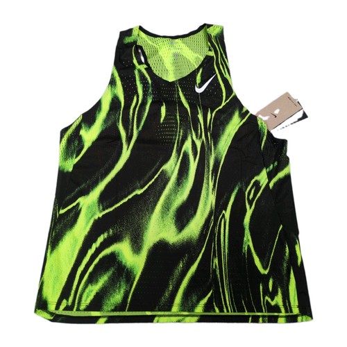 Nike Dri-Fit ADV Running Singlet Tank Volt/Black HV2643-702 Men's Size L