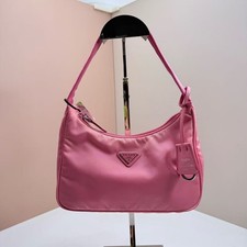 Prada Pink Nylon Re-Edition 2005 Hobo Shoulder Bag AUTH