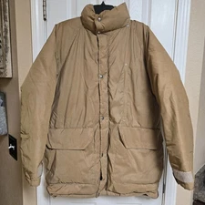 Vintage THE NORTH FACE Down Puffer Parka Jacket 70s/80s Tan Size large