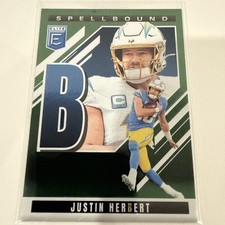 2025 Panini Donruss Elite - Spellbound Justin Herbert #37 Green